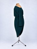 Asymmetric hem rear three-quarter