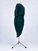 Elastic waist and wrap skirt side angle