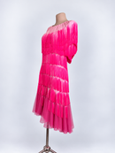 Asymmetric mesh hem three-quarter view