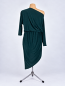 Draped dress back view