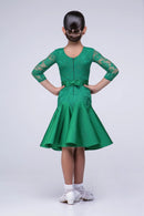 Rating dance dress made of supplex and elastic guipure based on bodysuit