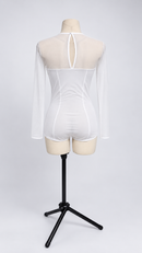 White bodysuit full back view