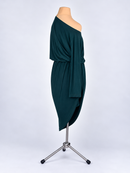 One shoulder dress side profile