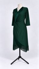 Wrap dance dress three-quarter view