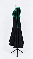 Long sleeve dance dress side profile