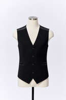 black ballroom dance vest