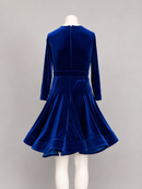 royal blue velvet dance dress