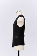 black ballroom dance vest