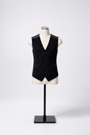 black ballroom dance vest
