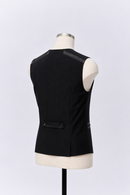 black ballroom dance vest