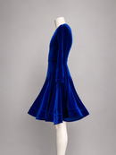 royal blue velvet dance dress