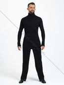 Men's Black Dance Turtleneck