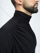 Men's Black Dance Turtleneck