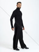 Men's Black Dance Turtleneck