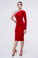 velvet red tango dress