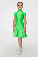 Ranking ballroom dance dress made of supplex, elastic guipure trim