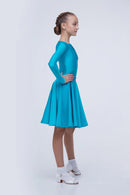 Dance dress for performances on the dance floor made of supplex with long sleeves