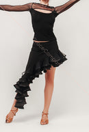 latin ballroom dance skirt