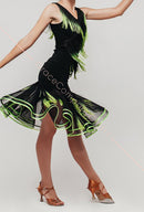 Latin blouse with two-tone fringe