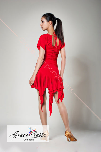 red latin skirt
