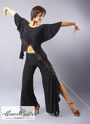 Argentine tango trousers with side slits