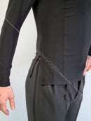 Black dance shirt. Men's dance shirt. Dancing clothes