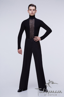 Men's tight-fitting golf for dancing, elastic guipure insert