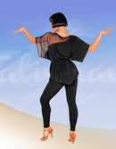 Light tunic decorated with mesh