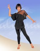 Light tunic decorated with mesh