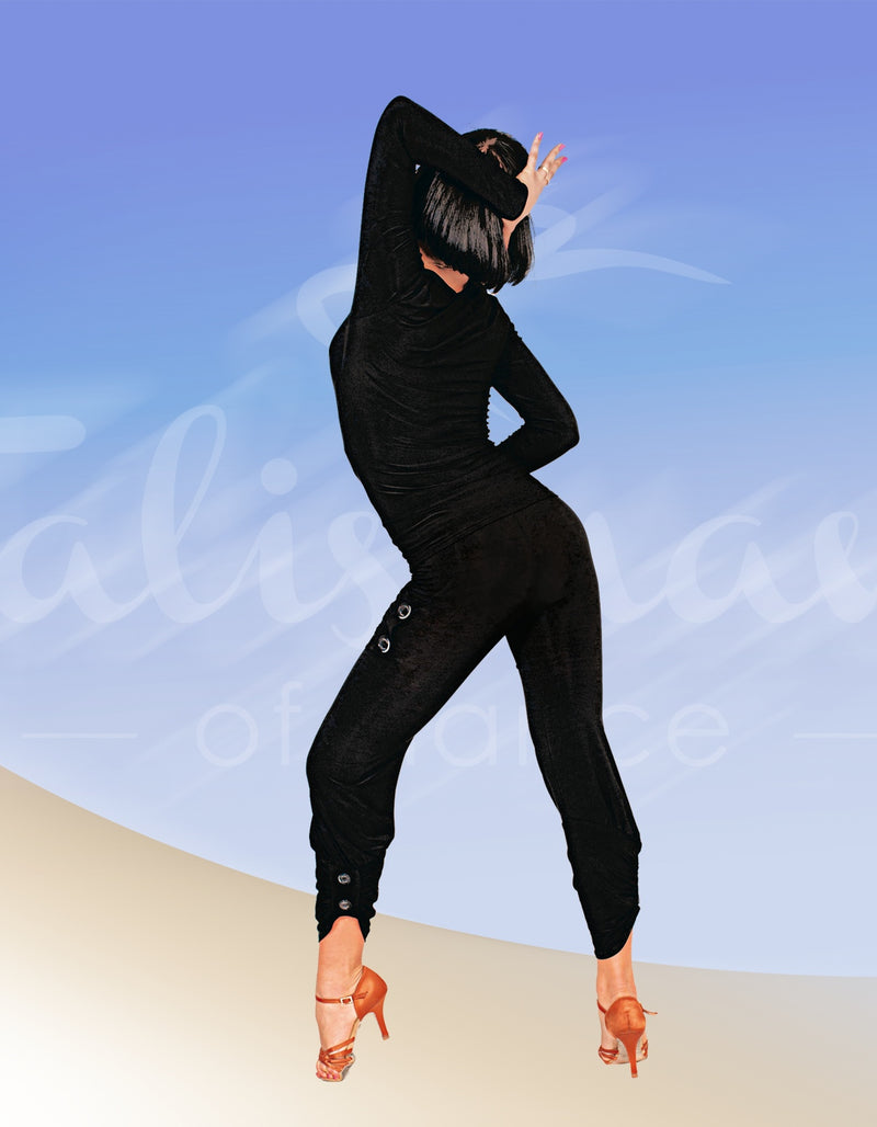 Draped trousers for dancing. Women's trousers for Argentine tango. Dan
