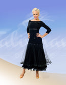 Long skirt for ballroom dancing. Long skirt with tulle