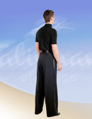 Dance trousers with pintucks, pockets, satin stripes on the sides
