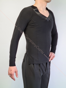 Black dance shirt. Men's dance shirt. Dancing clothes