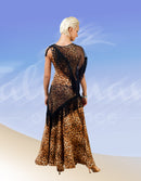 Long leopard skirt with a scarf. Skirt for standard