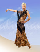 Long leopard skirt with a scarf. Skirt for standard