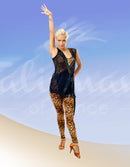 Leopard jumpsuit with thin straps