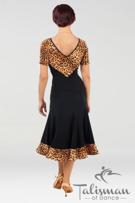 Leopard blouse for ballroom dancing