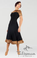 Leopard blouse for ballroom dancing