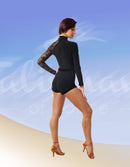 Latin dance jumpsuit with short shorts