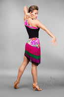 Bright tango top with flowers