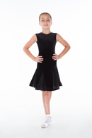 Dress for performing on the dance floor made of velor and guipure (skirt-two suns)