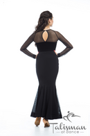 Skirt for standard with mesh. Ballroom sport dancewear