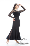 Skirt for standard with mesh. Ballroom sport dancewear