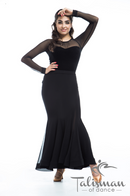 Skirt for standard with mesh. Ballroom sport dancewear