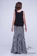 Skirt for a standard body-fit silhouette. Maxi long skirt for dance. Floor length skirt