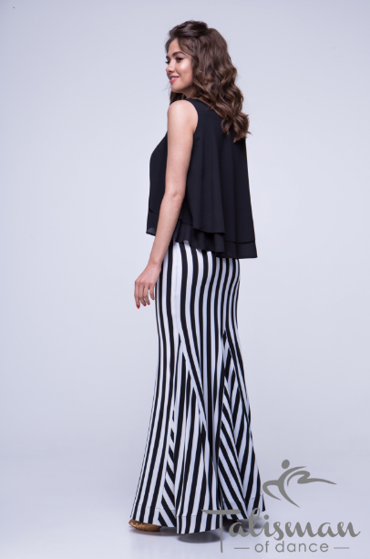 Skirt for a standard body-fit silhouette. Maxi long skirt for dance. Floor length skirt