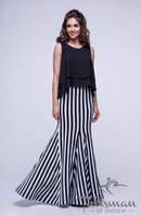Skirt for a standard body-fit silhouette. Maxi long skirt for dance. Floor length skirt