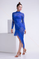 blue ballroom dress