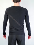 Long Sleeve Black Dance Shirt.Men's dance shirt.Dancing clothes.Dance costume