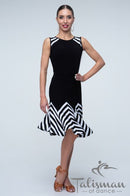 Black Striped Print Sleeveless Blouse